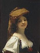 Jules Joseph Lefebvre La jeune rieuse painting